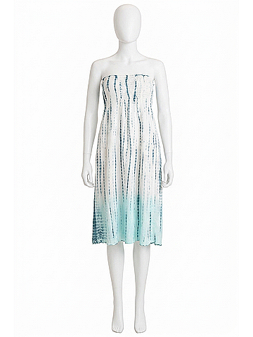 XCVI Blake Linen Smocked Skirt-Dress in Elixir Wash Colossus (view 1)