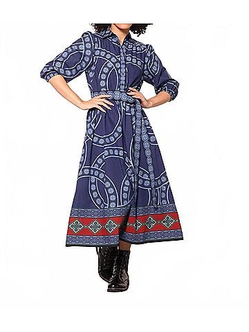 Maude Vivante Remi Midi Dress in Vintage Circles (view 2)