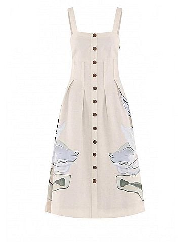 Emily McCarthy Constance Midi Dress in Lavender Fields (view 1)