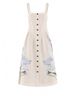 Emily McCarthy Floral Brown Constance Midi Dress in Lavender Fields Size L - photo 1