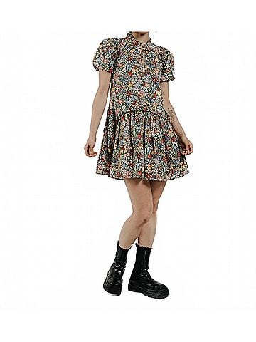 Love The Label Edith Short Sleeve Dress in Cottage Garden Liberty Print (view 2)
