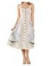 Emily McCarthy Floral Brown Constance Midi Dress in Lavender Fields Size L - photo 2