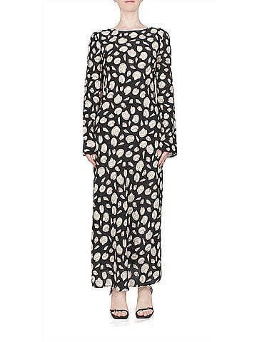 Ciao Lucia Gaia Long Sleeve Midi Dress in Shell (view 2)