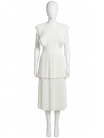 Emily McCarthy Chloe Dress in Linen White (view 1)