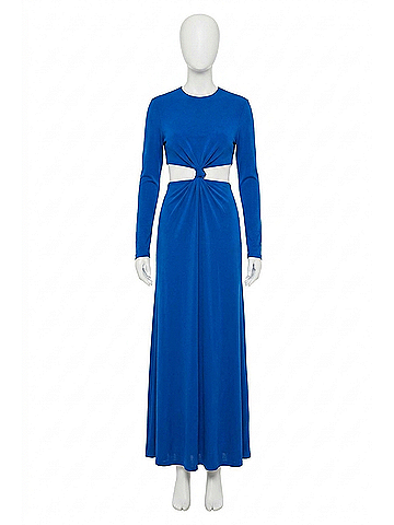 FARM Rio Women's Knot Cut Out Maxi Dress in Medium Blue (view 1)