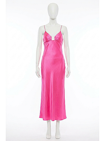 Susana Monaco Silk Square Wire Dress in Shocking Pink (view 1)