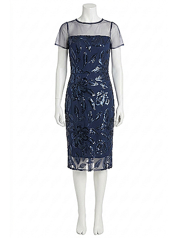 Maggy London Leonelle Navy Floral Dress in Navy (view 1)