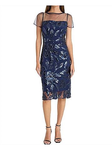 Maggy London Leonelle Navy Floral Dress in Navy (view 2)