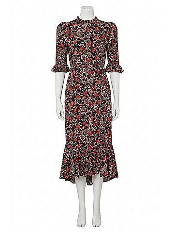 Rhode Felix Midi Dress in La Toile Floral (view 1)