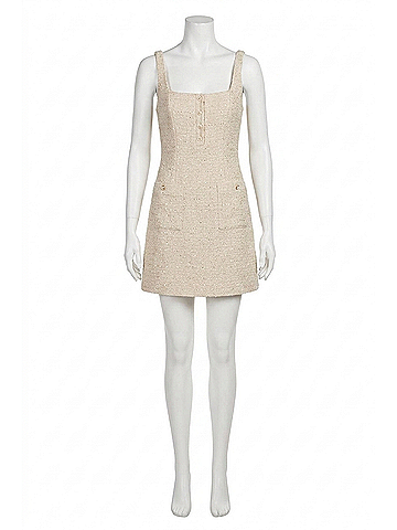 Astr Deanna Dress in Cream Gold (view 1)