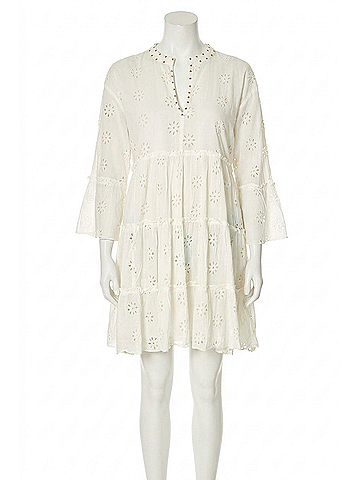 Maison Hotel Dennis Babydoll Dress in Ivory (view 1)