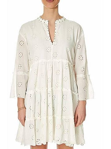 Maison Hotel Dennis Babydoll Dress in Ivory (view 2)