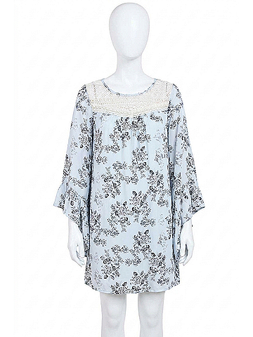 Kori America Alice In Wonderland Dress in Powder Blue (view 1)