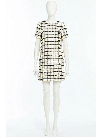 Mestiza New York Isolde Mini Dress in Cream Black (view 1)
