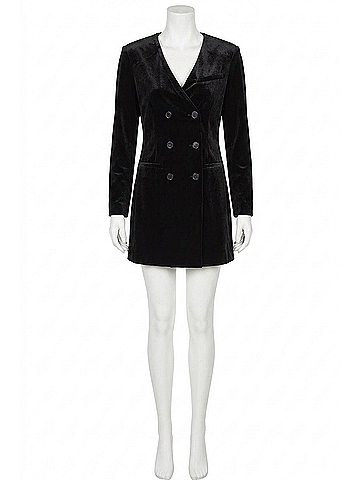 Sanctuary Velvet Blazer Dress in Black (view 1)