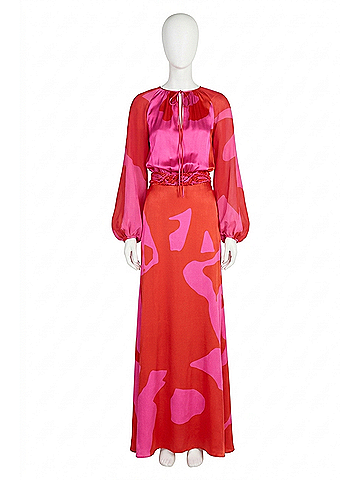 Silvia Tcherassi Messina Dress in Red/Pink (view 1)