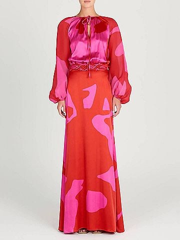 Silvia Tcherassi Messina Dress in Red/Pink (view 2)