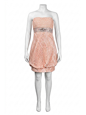 Sue Wong Strapless Beaded Empire Balloon Dress in Blush (view 1)