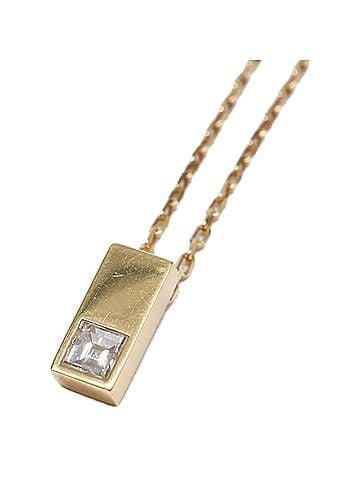 Céline CELINE 46P086GYD.37YW 750YG 0.179ct Diamond Double Square Necklace Yellow Gold Women's (view 1)
