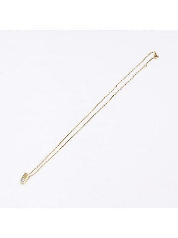 Céline CELINE 46P086GYD.37YW 750YG 0.179ct Diamond Double Square Necklace Yellow Gold Women's (view 2)