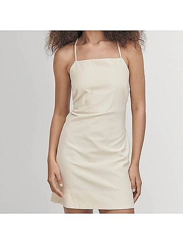 ALOHAS Wila Linen Dress in Beige (view 2)