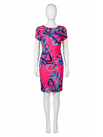Frank Lyman Design Bold Print Short Sleeve Mini Dress in Multi (view 1)