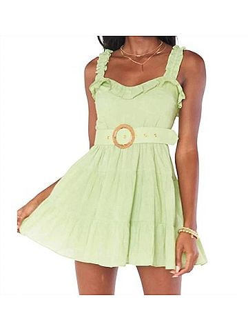 Show Me Your Mumu Jolene Mini Dress in Sage (view 2)