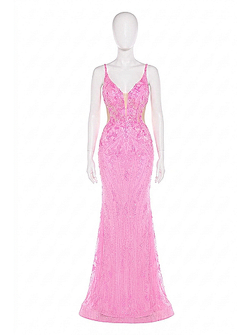 Amarra Sparkling Glitter Gown in Pink (view 1)