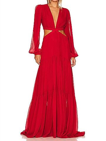 A.L.C. Isabelle Dress in Garnet (view 2)