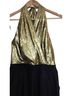 J by J.O.A. 100% Polyester 3% Elastane Black Gold Jumpsuit Size M - photo 4