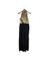 J by J.O.A. 100% Polyester 3% Elastane Black Gold Jumpsuit Size M - photo 3
