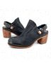 A.S.98 100% Leather Black Silver Mule/Clog Size 6 - photo 4