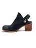 A.S.98 100% Leather Black Silver Mule/Clog Size 6 - photo 6