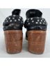 A.S.98 100% Leather Black Silver Mule/Clog Size 6 - photo 9