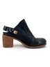 A.S.98 100% Leather Black Silver Mule/Clog Size 6 - photo 15