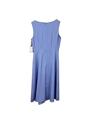 Kensie Periwinkle Blue Faux Wrap Ruffle Midi Cocktail Dress (view 2)