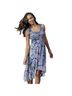 CAbi 100% Polyester 100% Rayon Floral Blue Casual Dress Size XS - photo 1