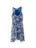 CAbi 100% Polyester 100% Rayon Floral Blue Casual Dress Size XS - photo 2