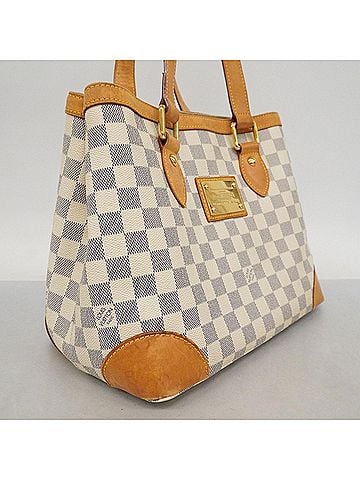 Louis Vuitton Louis Vuitton Damier Azur Hampstead PM Tote Bag N51207 White Women's (view 2)