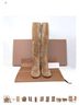 Gianvito Rossi 100% Suede Solid Brown Tan Boots Size EU 38 1/2 - photo 3
