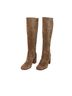 Gianvito Rossi 100% Suede Solid Brown Tan Boots Size EU 38 1/2 - photo 1