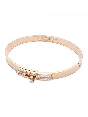 Hermès Hermes Kelly PM Bangle, 18K Pink Gold, 0.36ct Diamond, Women's, P2873858 (view 1)