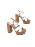 Gianvito Rossi Solid White Tan Brown Heels Size EU 37 1/2 - photo 2
