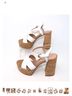Gianvito Rossi Solid White Tan Brown Heels Size EU 37 1/2 - photo 9