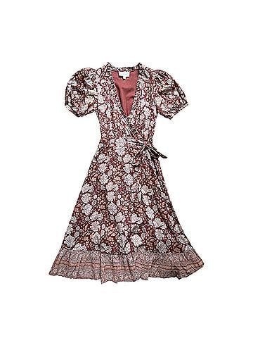 Cleobella Floral Wrap Midi Dress Cocktail Dress (view 1)