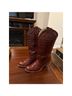 Dingo 100% Leather Burgundy Boots Size 8 - photo 5
