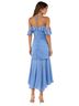 Jonathan Simkhai 100% Silk Polka Dots Blue Cocktail Dress Size 6 - photo 2