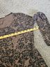 Peruvian Connection Damask Brown Black Long Sleeve Top Size M - photo 7