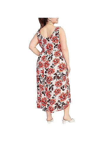 Old Navy waist defined crepe midi dress Casual Dress (view 2)