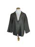 Eileen Fisher 80% Silk 20% Acrylic 100% Silk Solid Gray Silver Blazer Size M - photo 1